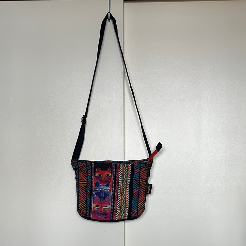 Colorful Cat Patterned Crossbody Bag